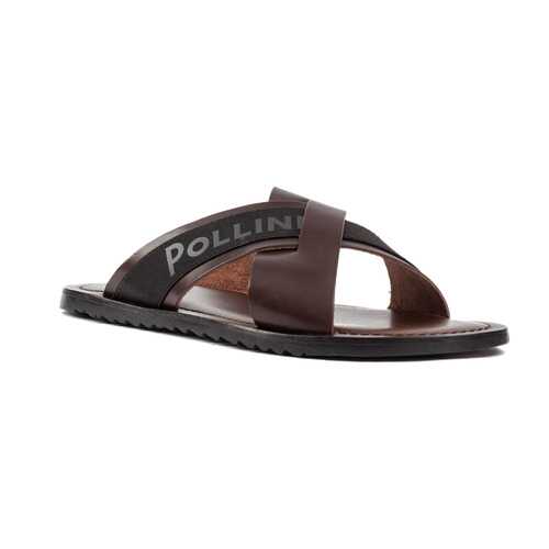 Шлепанцы мужские Pollini SB28021GOAUK0301 коричневые 42 RU в Карло Пазолини