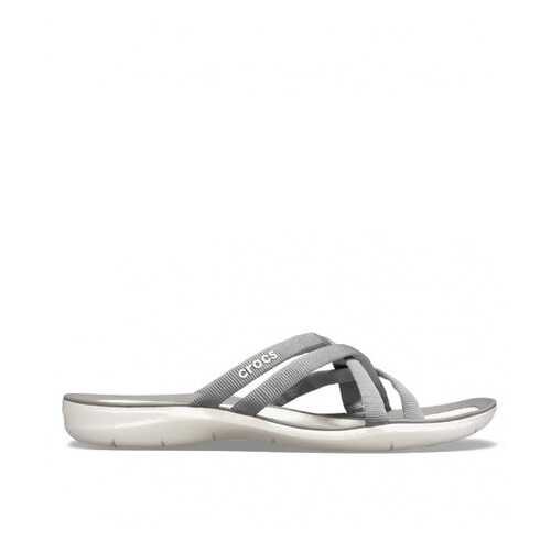 Шлепанцы женские Crocs Swiftwater webbing flip w-2 серые 38.5 RU в Карло Пазолини